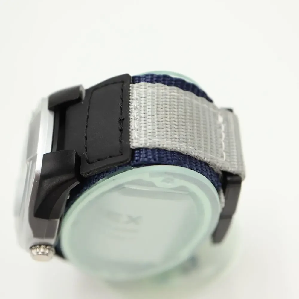 NOS Timex 1440 Indiglo Analog 43mm Date Watch Nylon Clip Band with New Battery
